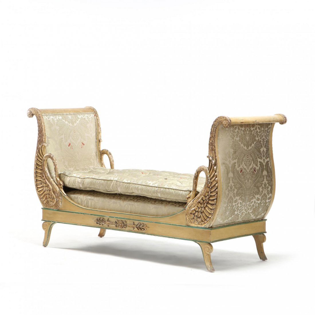 Neoclassical Style Carved and Painted Recamier (1 of 7)