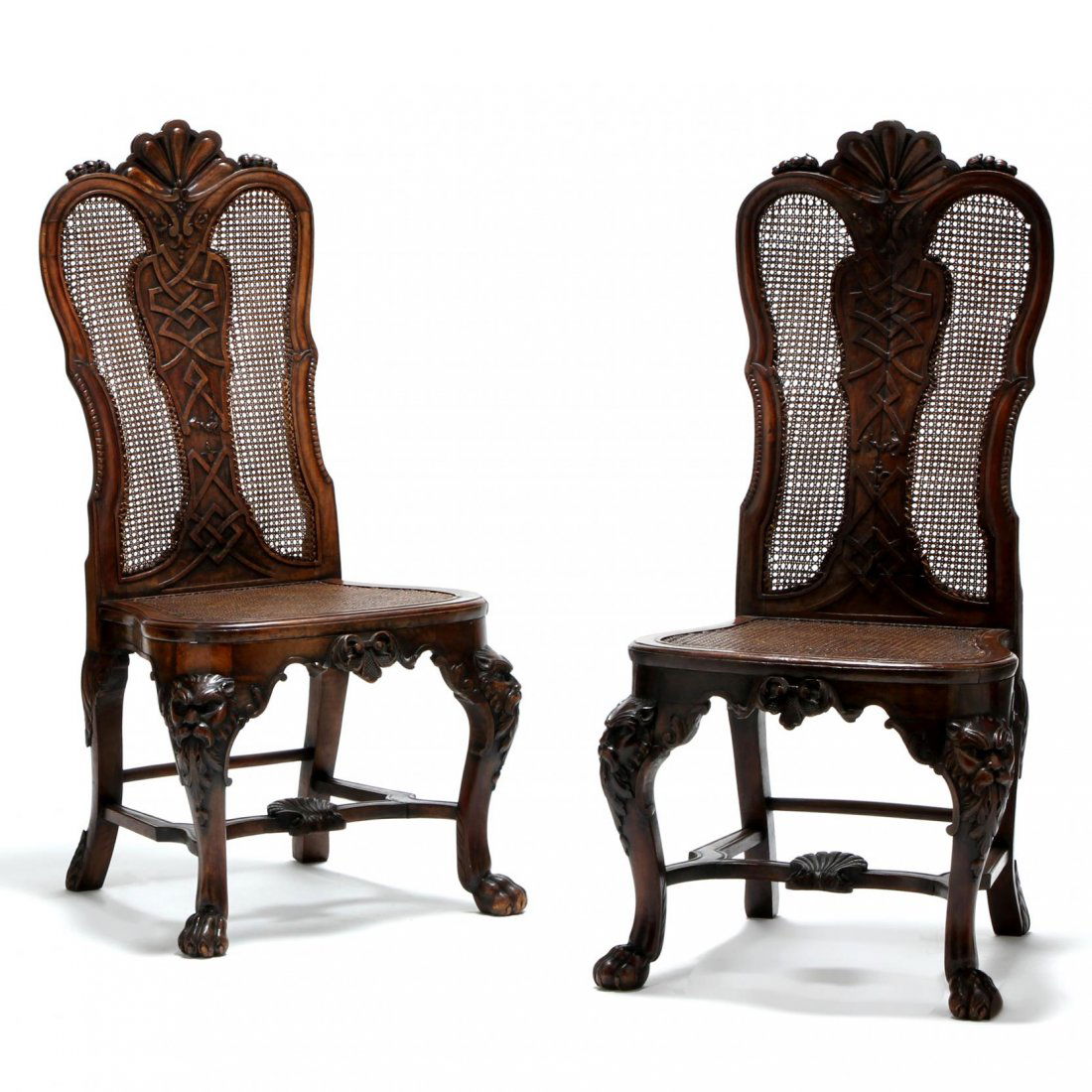 A Pair of Baroque Revival Carved Side Chairs (1 of 6)