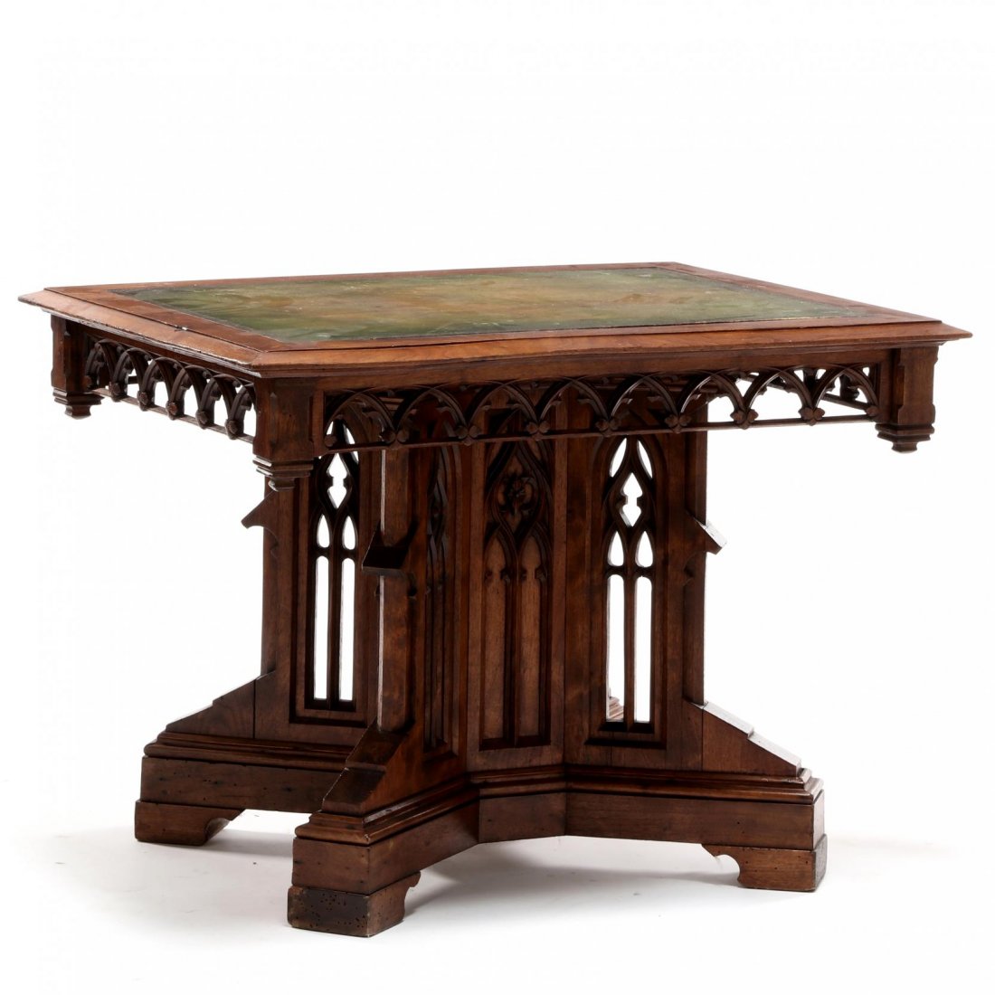 An English Gothic Revival Style Club Table (1 of 4)