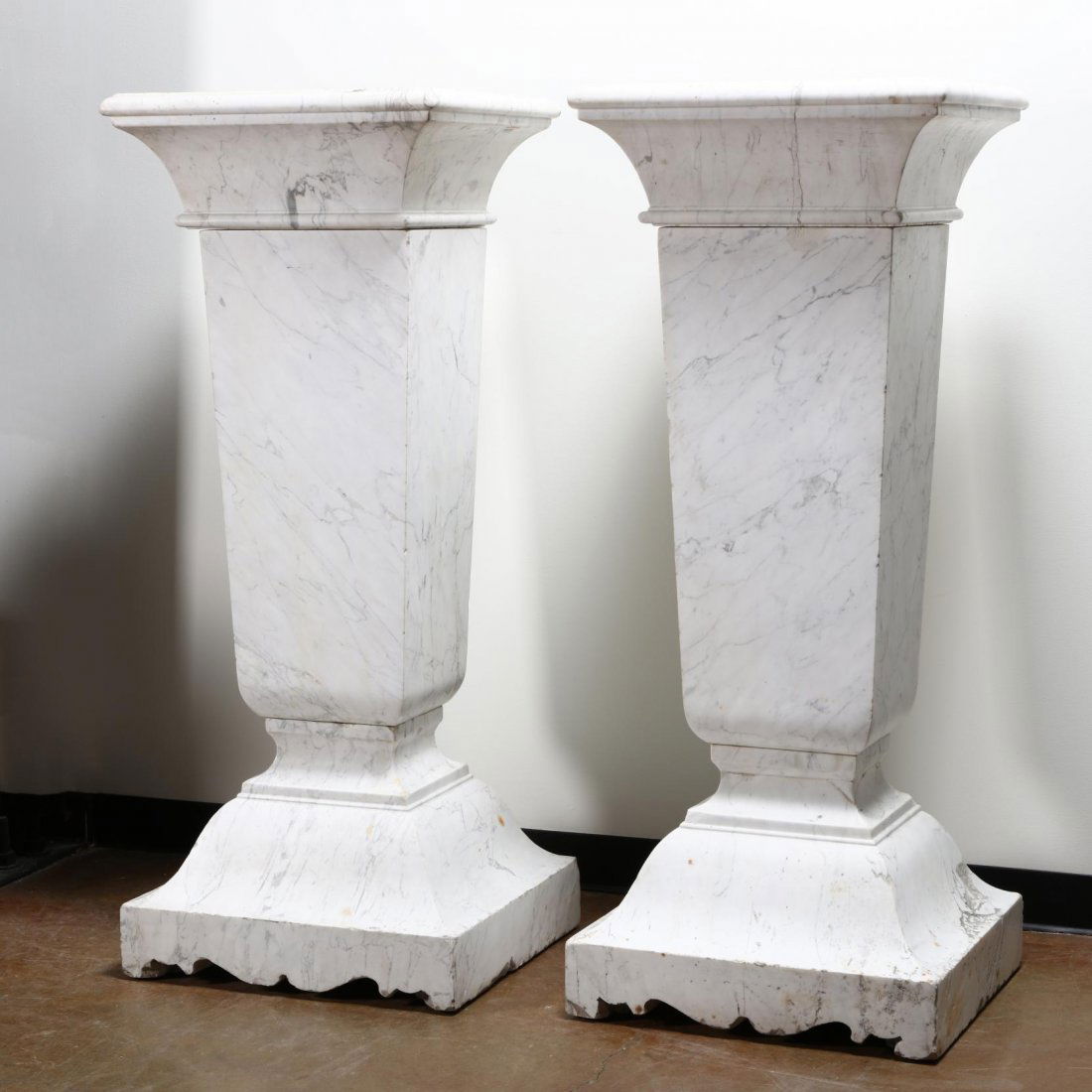 Pair of Architectural Carrara Marble Columns (1 of 6)