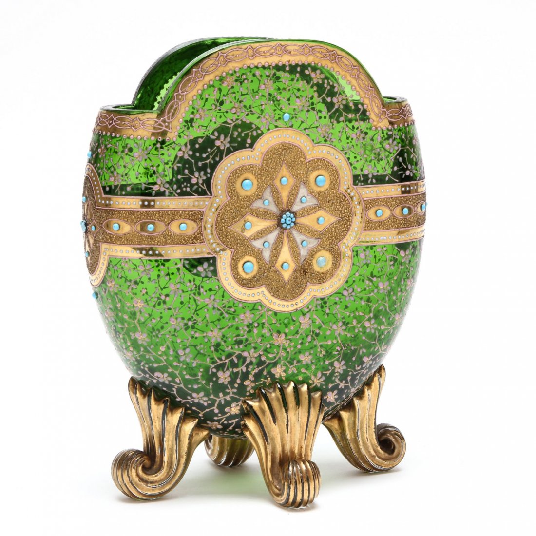 Moser, Enameled Pillow Vase (1 of 4)