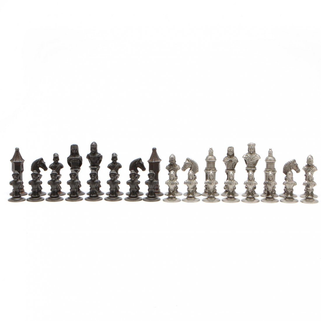 German Bust Metal Chess Set (1 of 4)