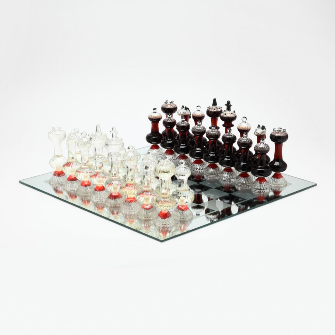 Grappa Murano Boxed Crystal Chess Set with Glass Board (1 of 10)