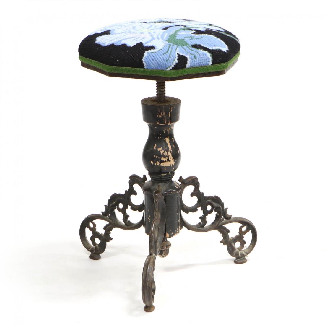 Victorian Iron Piano Stool (1 of 3)