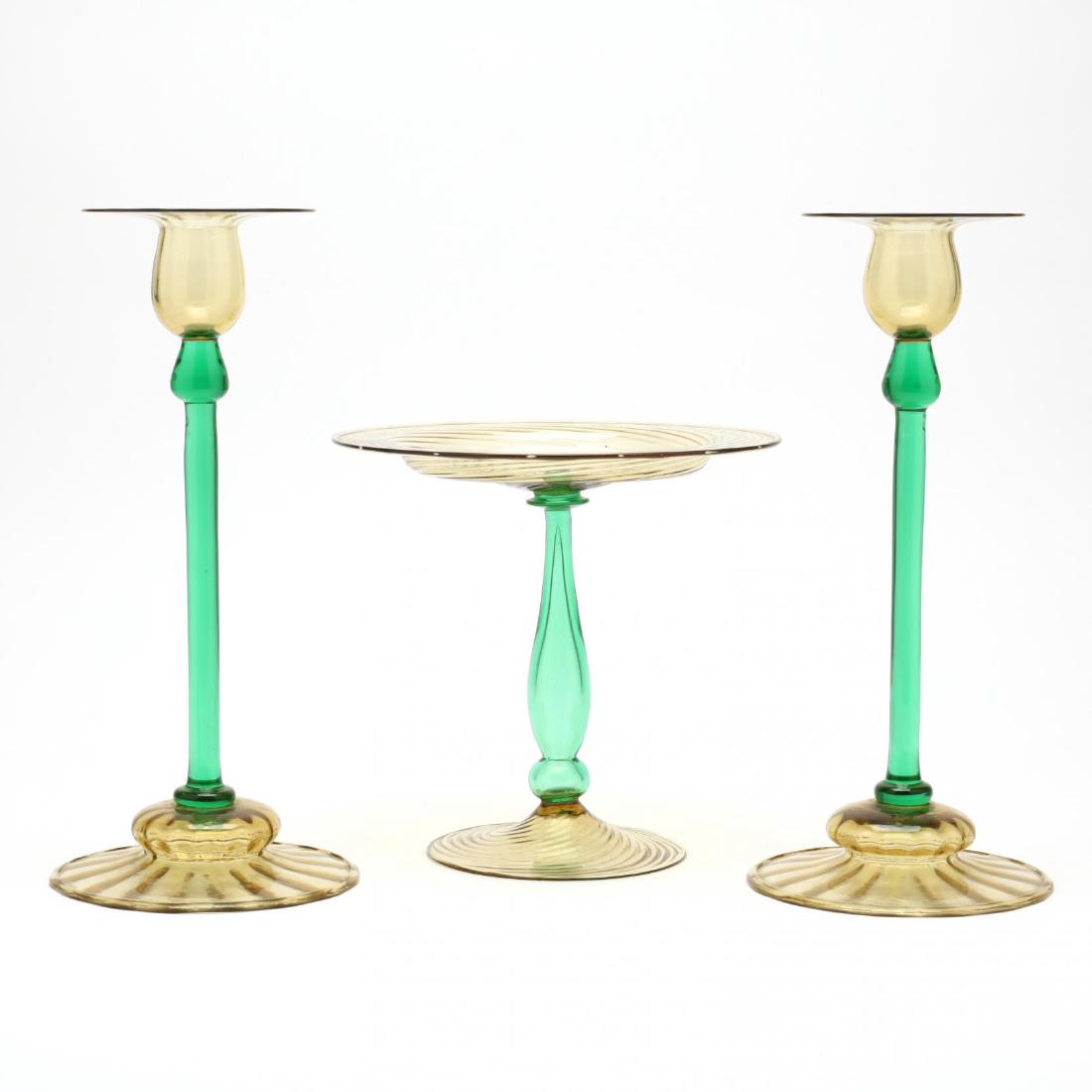 Three Hand-blown Studio Art Glass Pieces (1 of 3)