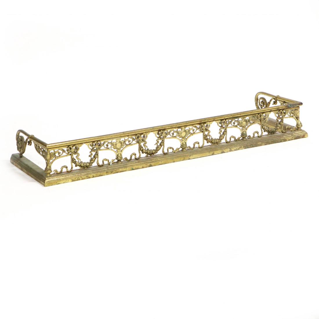 French Empire Brass Fire Fender (1 of 3)