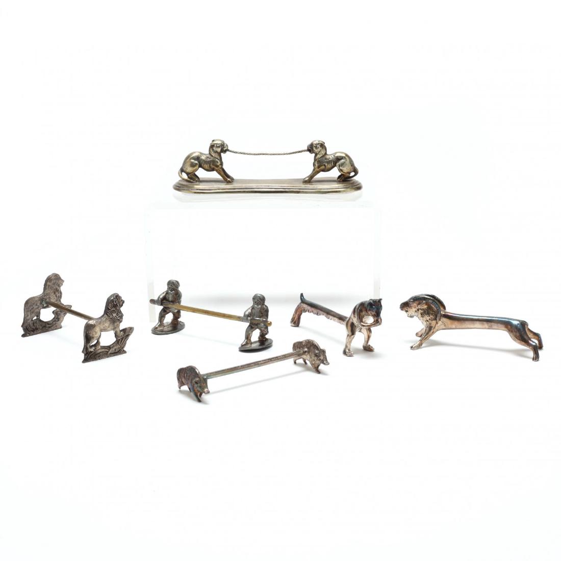 A Group of Five Figural Knife Rests (1 of 7)