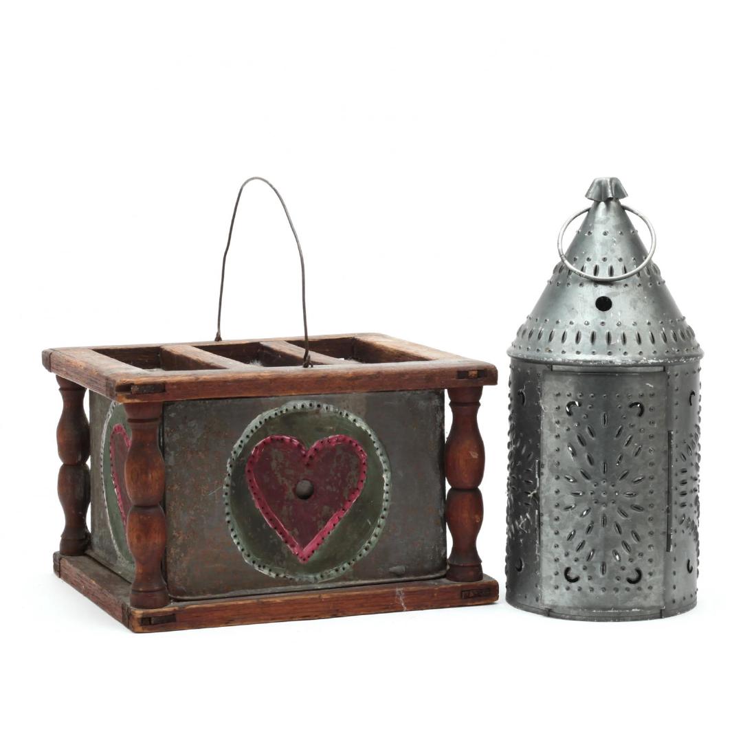Two Primitive Punched Metal Home Accessories (1 of 4)