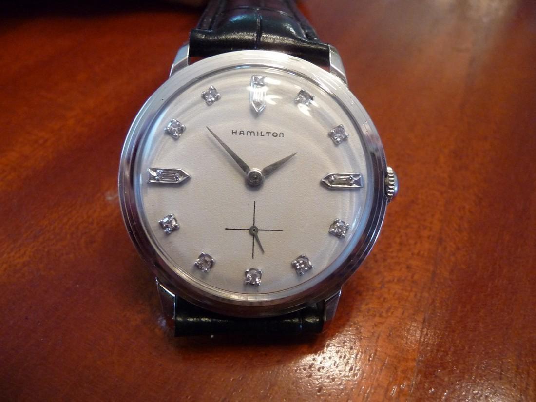 MAN HAMILTON 14K DIAMOND WATCH (1 of 9)