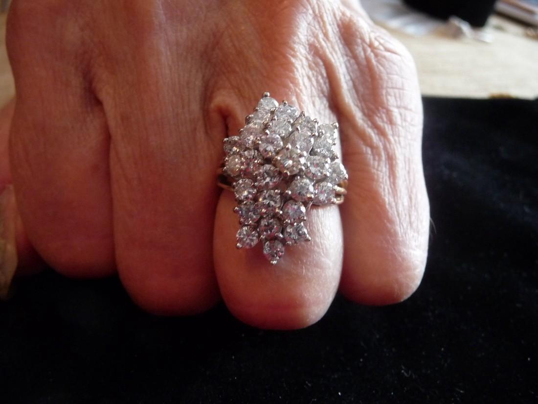 1.3 CARAT DIAMOND 14K CLUSTER COCKTAIL RING (1 of 8)