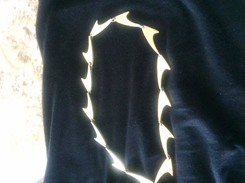 FAMED SILVERSMITH BENT KNUDSEN STERLING SILVER NECKLACE: FAMED DANISH SILVER DESIGNER BERT KNUDSEN STERLING SILVER NECKLACE , AS SHOWN..MEASURING ABOUT 14.5 INCHES AND WEIGHING ABOUT 53 GRAMS