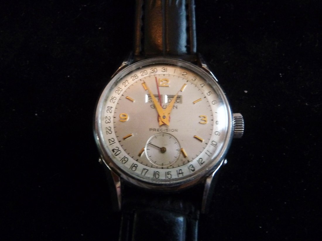 GRUEN PRECISION  TRIPLE DATE CALENDAR WATCH (1 of 8)