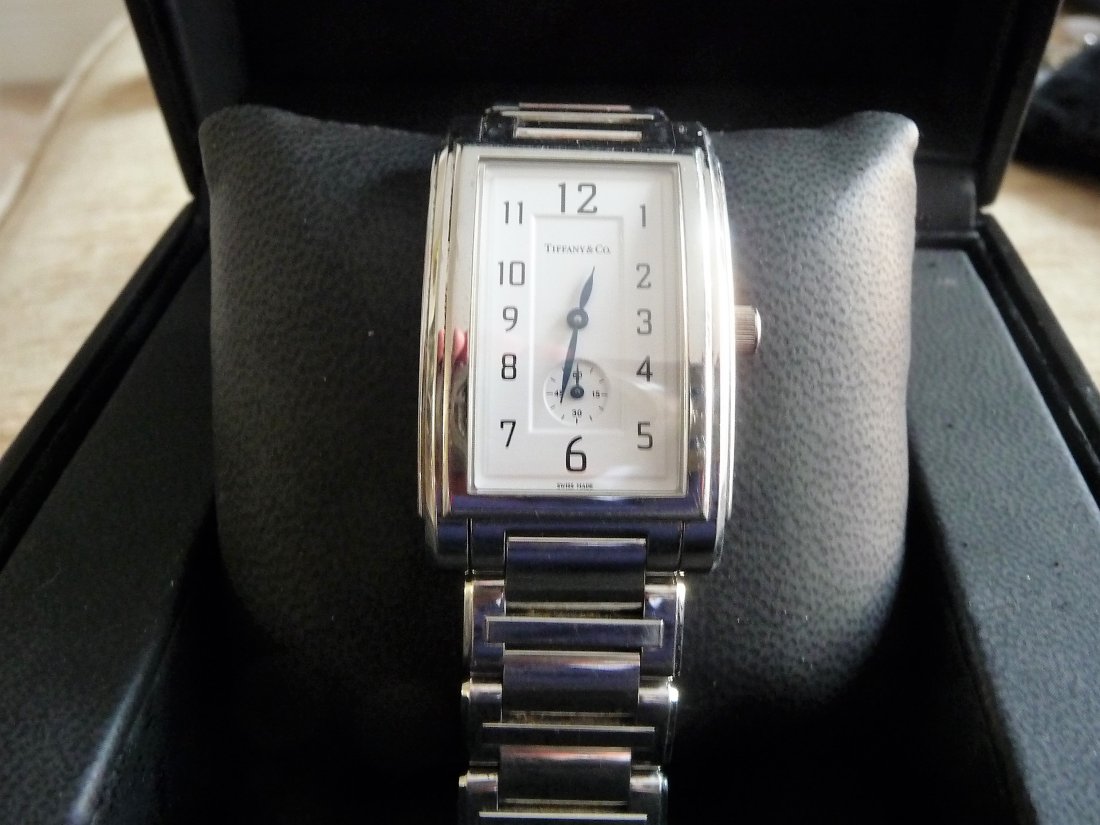 TIFFANY GRAND RESONATOR BRACELET WATCH W/ BOX (1 of 10)