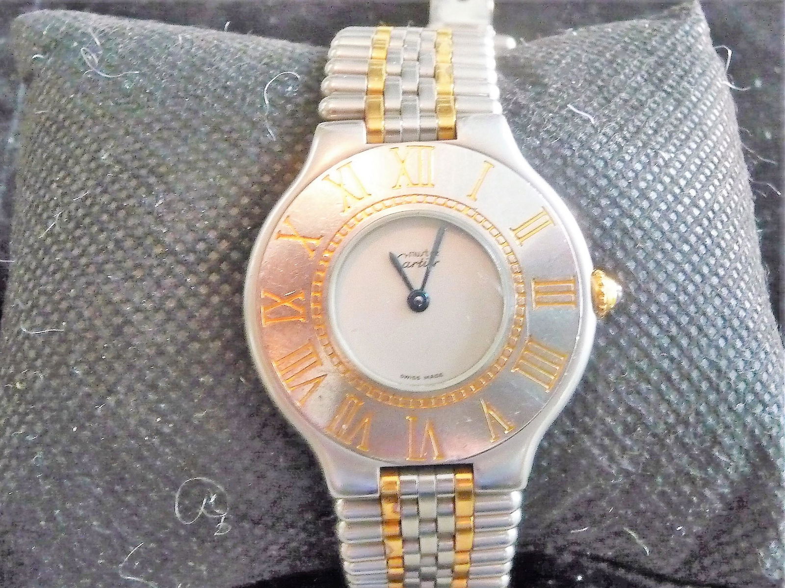 CARTIER, MUST DE CARTIER 21 , TWO TONE BRACELET WATCH (1 of 7)