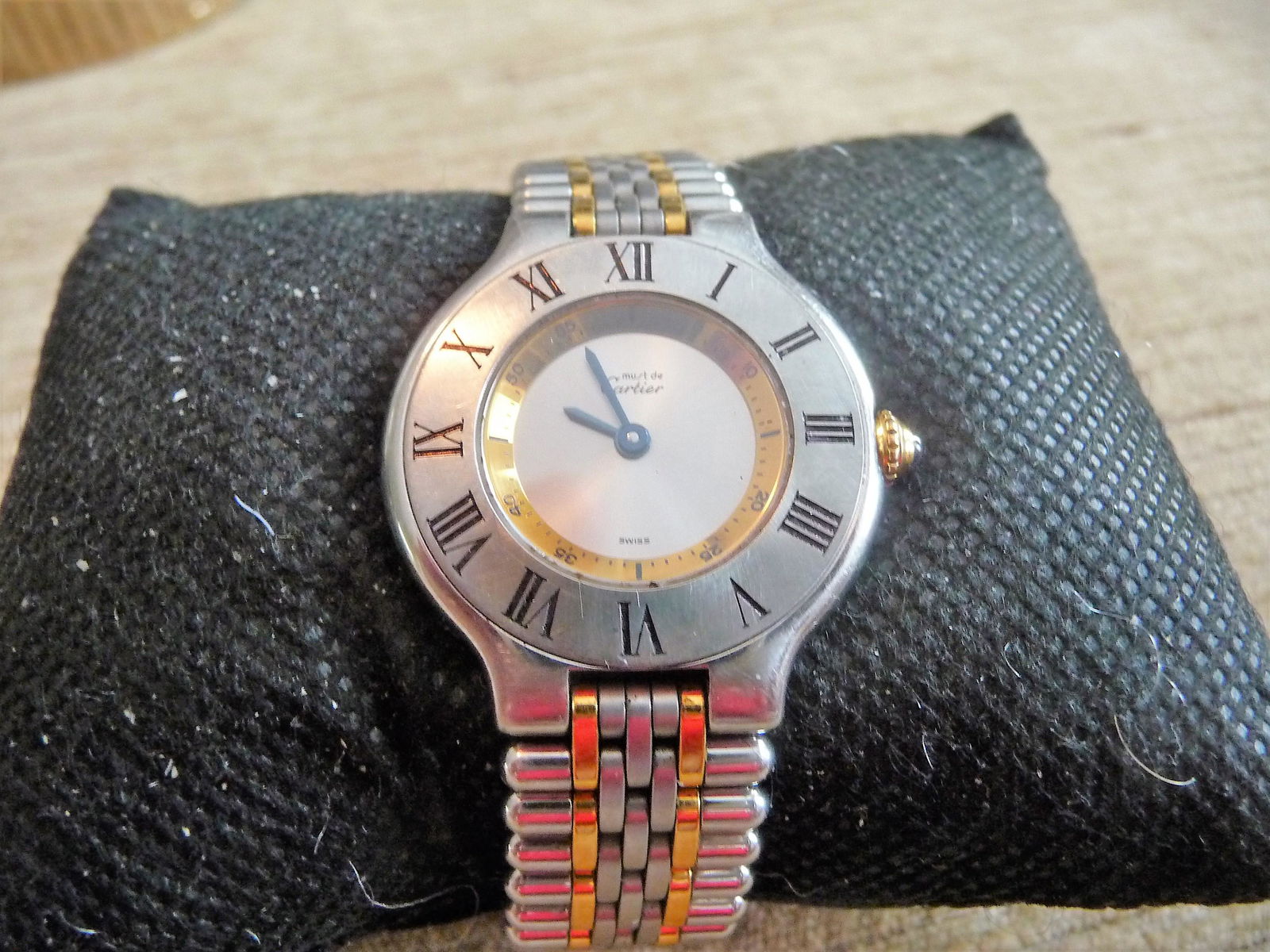 MUST DE CARTIER 21 , TWO TONE BRACELET WATCH (1 of 5)