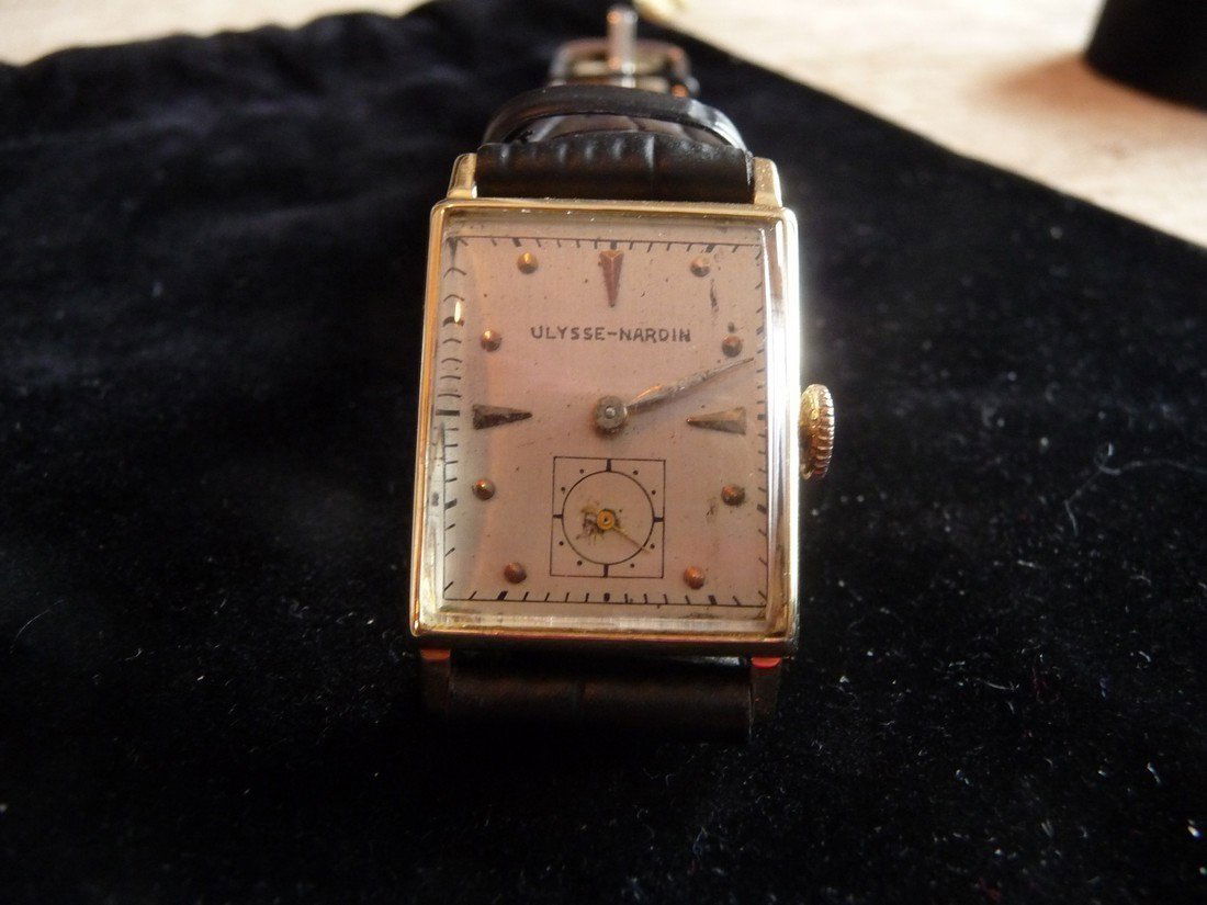 MEN'S ULYSSE NARDIN SOLID 14K WATCH (1 of 8)