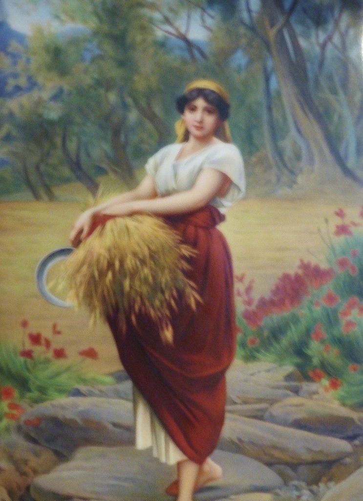 BERLIN KPM PLAQUE OF SPRING: 19TH century in original Giltwood frame. 9 ½” height x 6 ½” width. Estimated $5,000- $6,000.