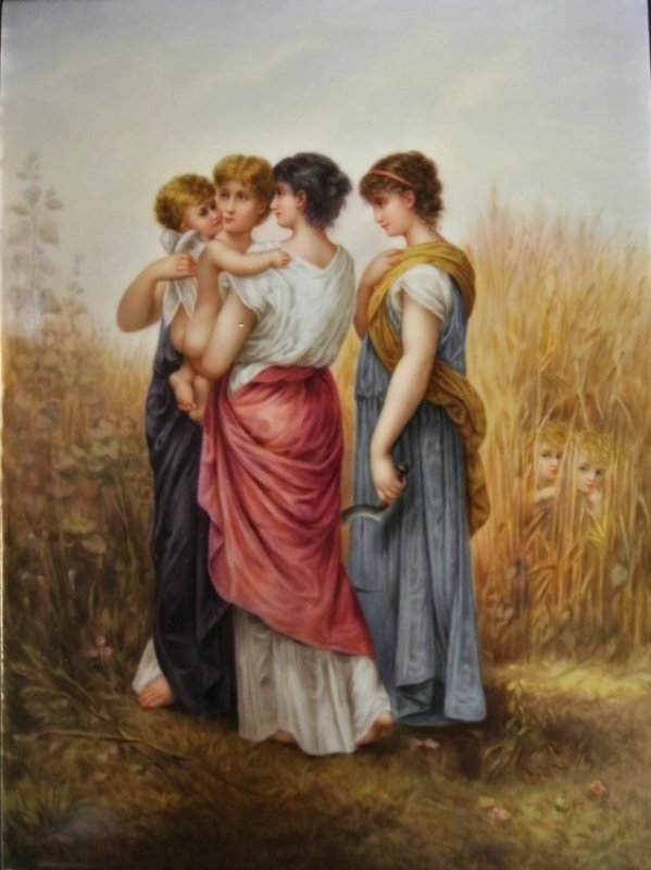 BERLIN KPM PORCELAIN PLAQUE: A 19th century Berlin KPM porcelain plaque , measures 10" x 8" in perfect condition . Estimate $4.000-4.500