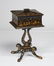English 19C Lacquered Chinoiserie Tea Caddy Stand