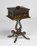 English 19C Lacquered Chinoiserie Tea Caddy Stand - 3