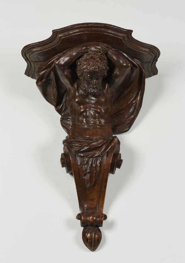 Continental 19C Hercules Figural Clock Shelf (1 of 9)