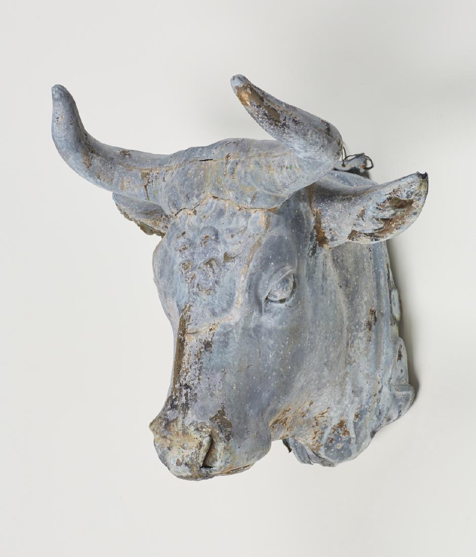 Zinc 19C Butcher Shop Bull Head Trade Store Sign (1 of 7)