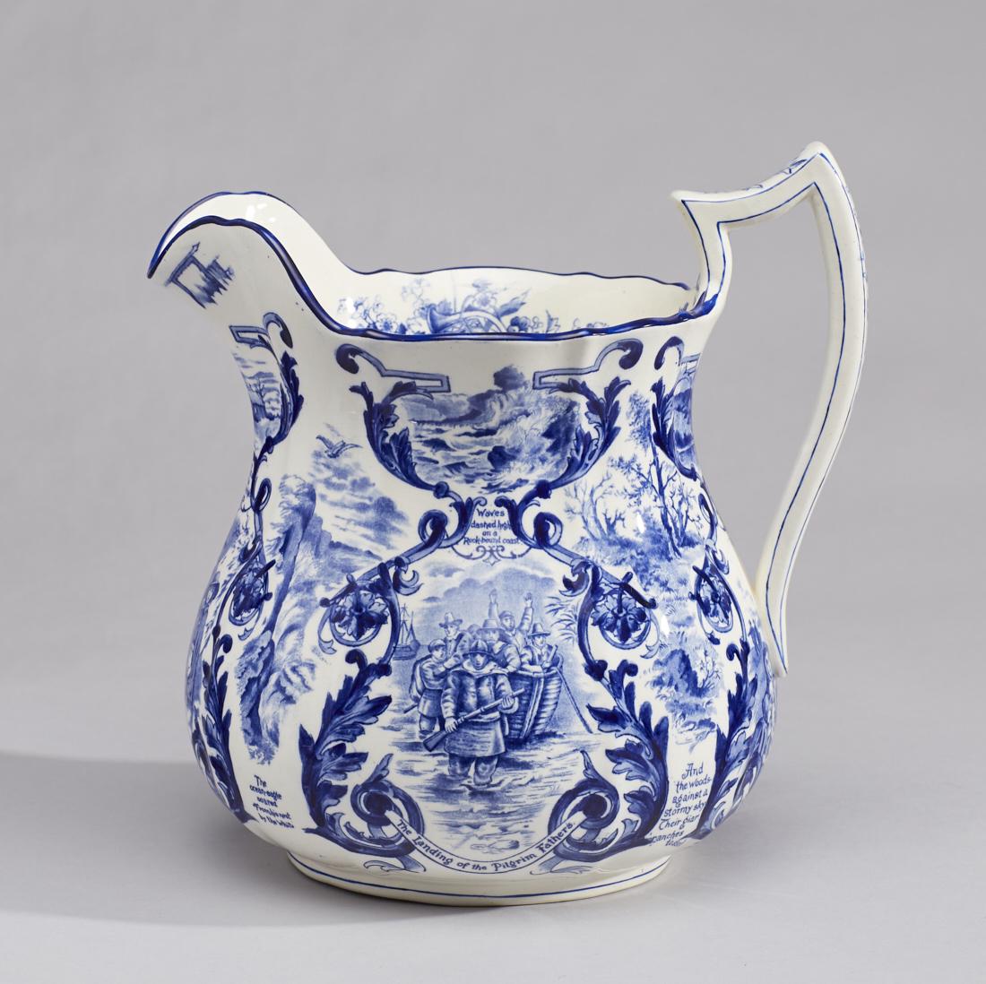 Blue and White 1907 Copeland Spode Pilgrim Jug (1 of 19)