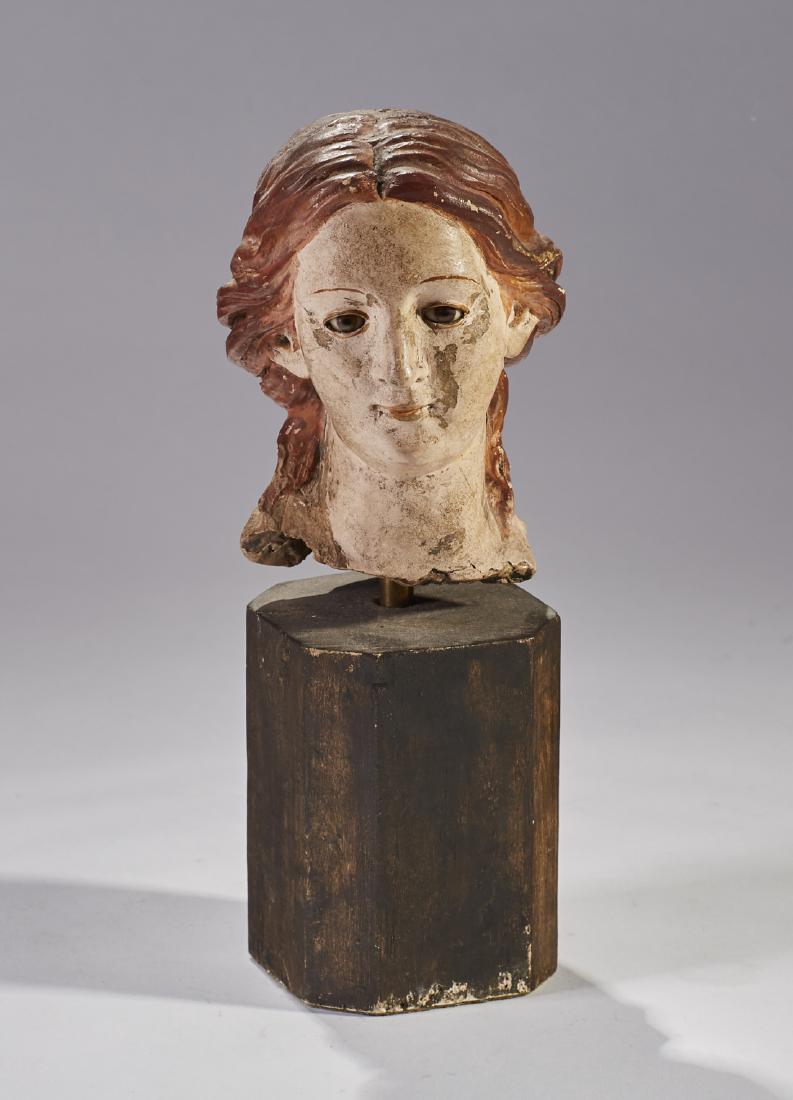 Early Terracotta Painted Head of a Woman (1 of 6)