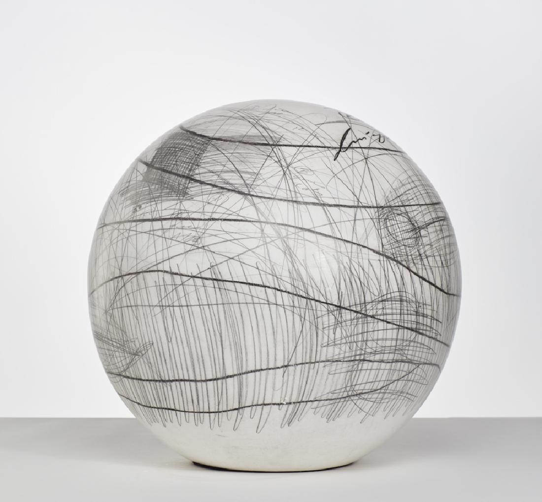 Studio Art Pottery Glazed Ceramic Modern Sphere
