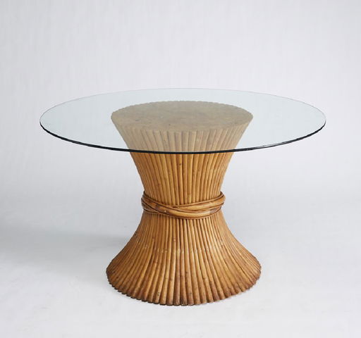 Mcguire Mid Century Modern Gl Top Dining Table