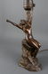 115: Old Art Nouveau Nude Bronzed Spelter Figural Lamp - 2