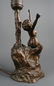 115: Old Art Nouveau Nude Bronzed Spelter Figural Lamp - 4