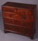28: English 19C Burled Mahogany Miniature Chest - 2