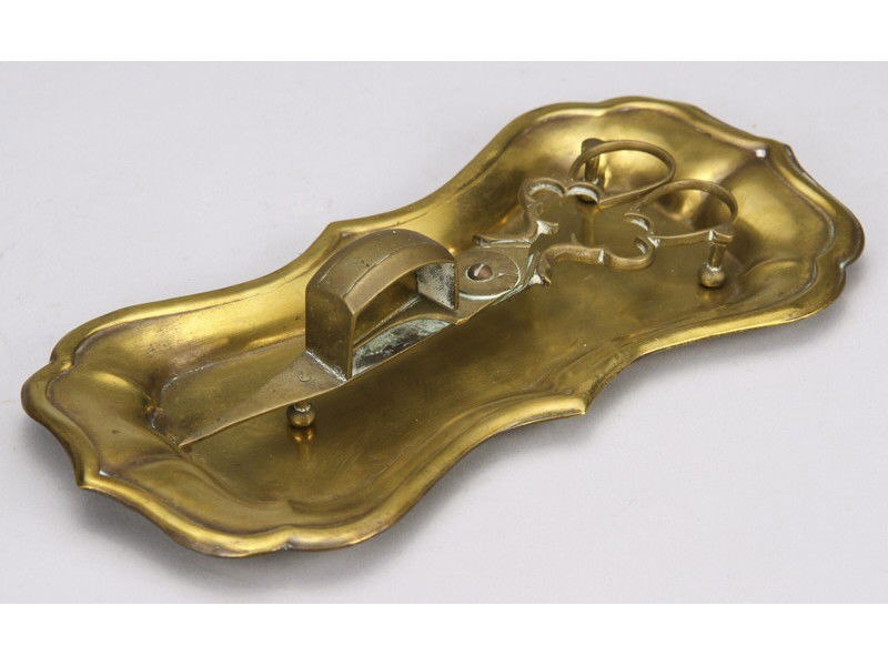 490 Antique Brass 19C Wick Trimmer and Candle Snuffer Feb 19, 2012