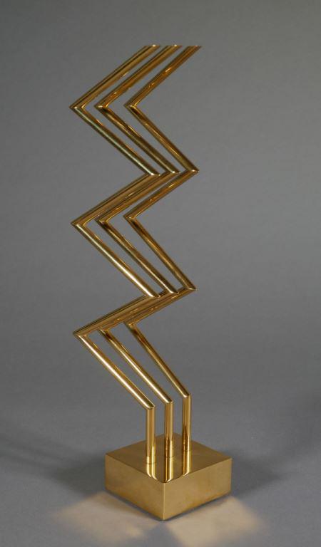 Yaacov G. Agam (1928 - ) Bronze 18K Gold Kinetic Sculpture (1 of 6)
