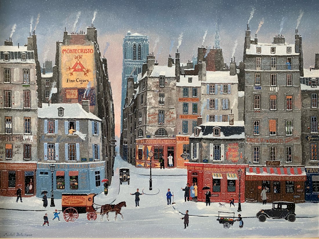Michel Delacroix (French, 1933 ) Paris Painting (1 of 13)
