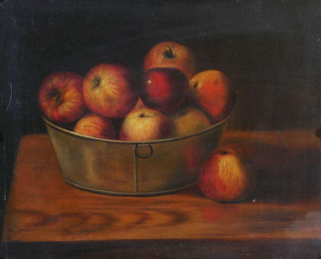 Julie Gerstemberg (American, 19thC) Apples Painting (1 of 5)