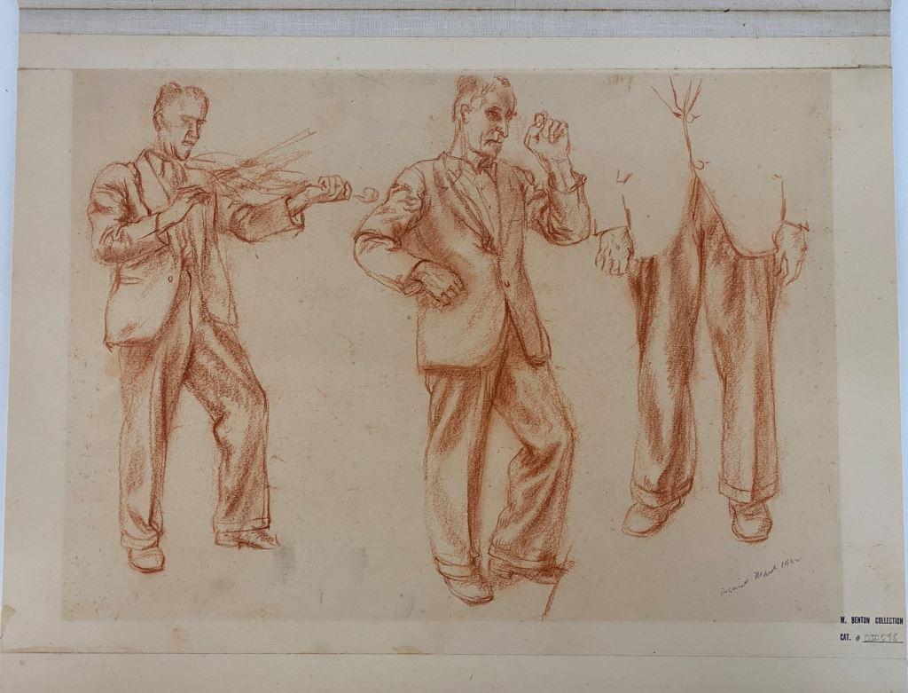 Reginald Marsh (American 1898-1954) signed Drawing (1 of 5)