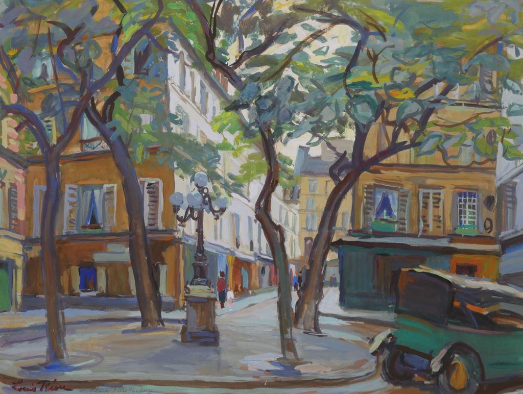 Louis Riou (French, 1893-1958) Paris Square Painting (1 of 7)