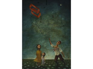 Marta Becket American 1924 Present Oil Painting Apr 07 2013
