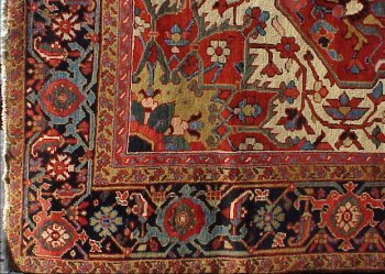 Old Heriz Room Size ORIENTAL CARPET - 4
