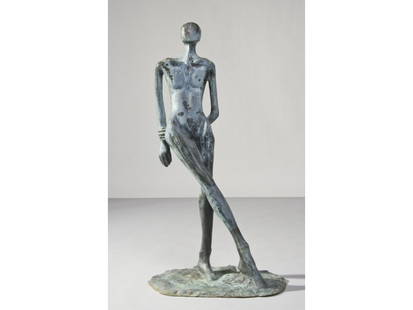 Carol Miller (American 1933) Woman 38" Bronze Sculpture: Carol Miller (American 1933) Bronze sculpture of a woman "Chantico" 1984 Measures 38" high, base measures 20' x 14". Signed Carol Miller on the base. Included with the sculpture is a Galeria de Arte,