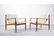 Pair Danish Modern Grete Jalk Teak Lounge Chairs