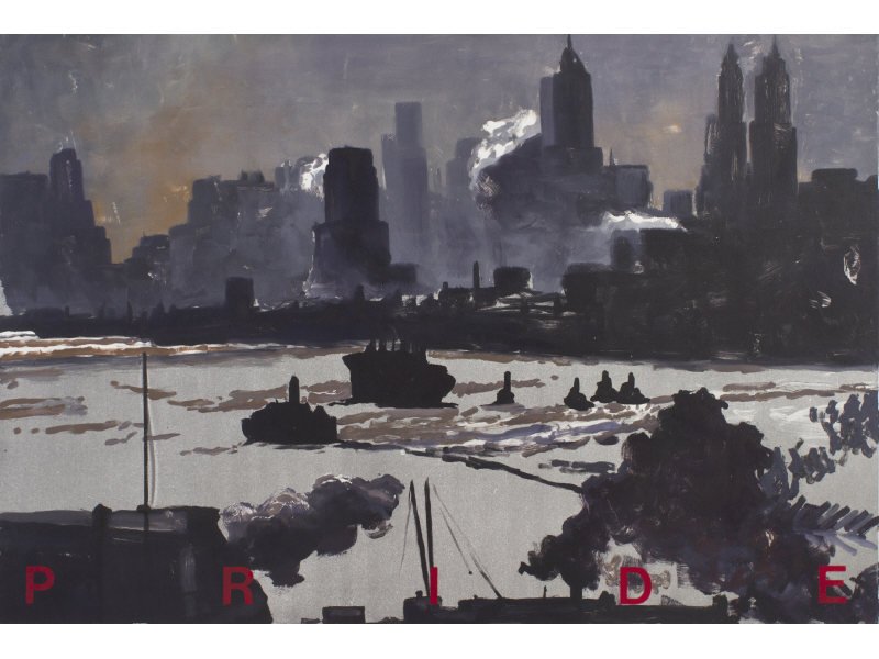 Lawrence Gipe (b1962-) Monotype Fin de Siecle "": Lawrence Gipe (California, 1962-) "Study 16, for Fin de Siecle". Monotype on paper 'Pride' 1991 monotype print. Image size measures 23 1/2" x 35". The sheet size measures 31 1/4" x 47". Signed in penc