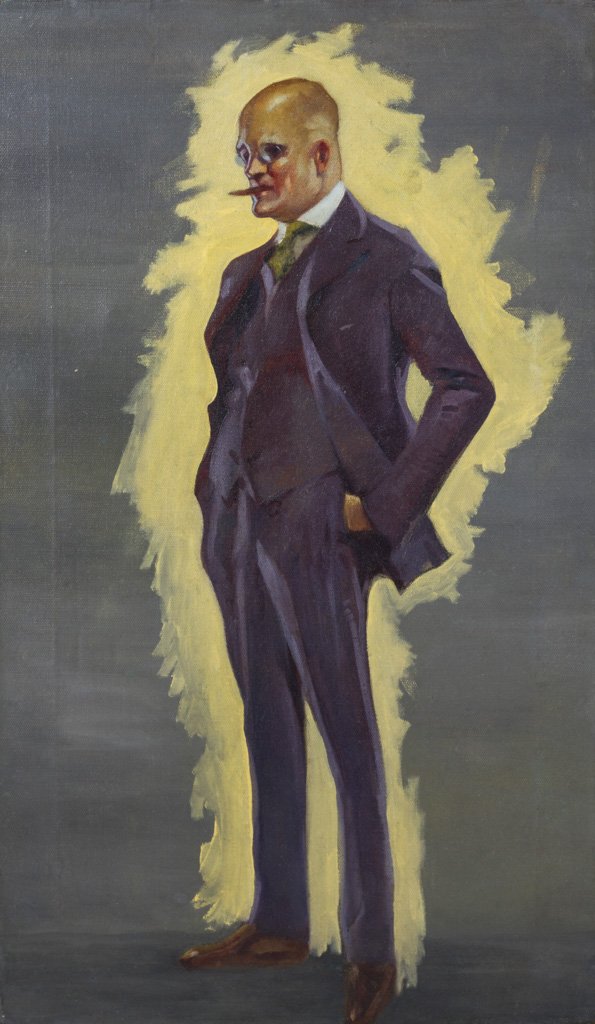 American 1920's Illustration “Daddy Warbucks" Painting (1 of 8)