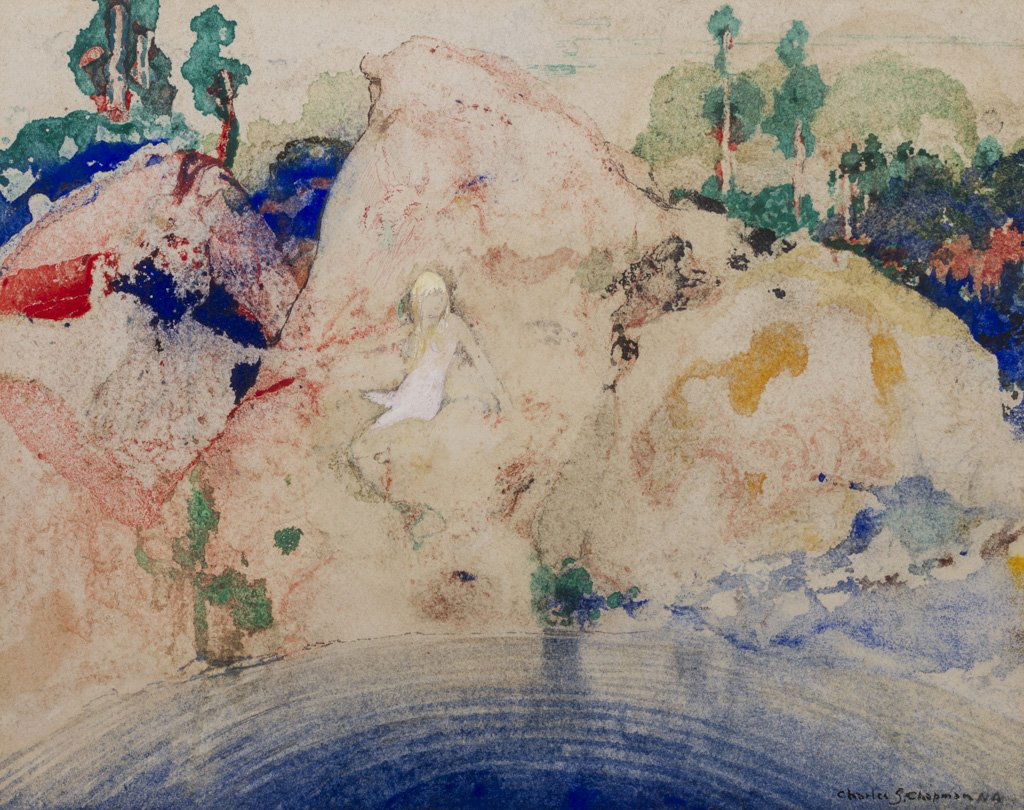 Chapman, Charles S (Amer., 1879-1962) Mermaids Painting (1 of 6)