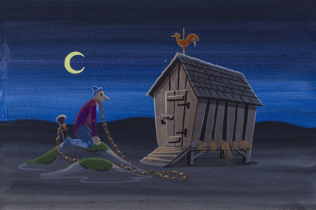 Dohanos, Peter (1931-1988) Theater Set Design Painting (1 of 6)