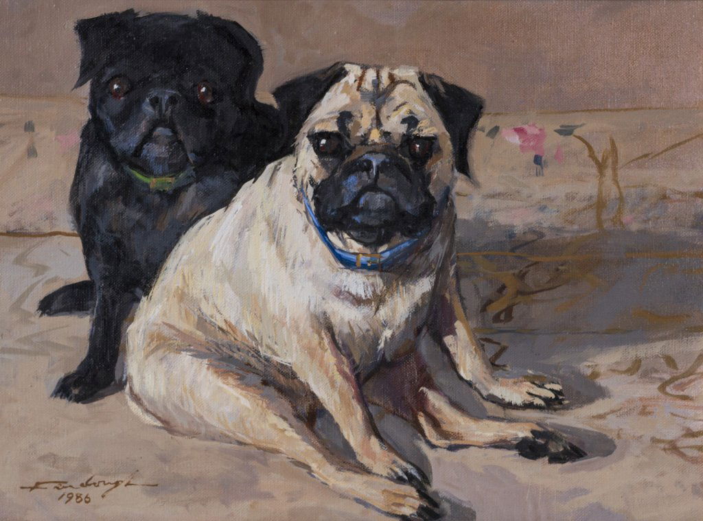 Fairclough, Gerald (American, 1946-) Dog Oil Painting (1 of 8)