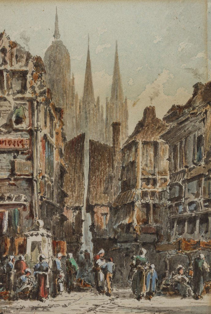 French signed Paris Street Scene Notre Dame Painting (1 of 5)