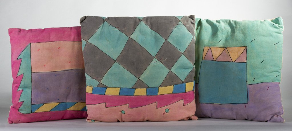 Lichtenstein -  Set 3 artist signed Paintings - Fabric (1 of 10)